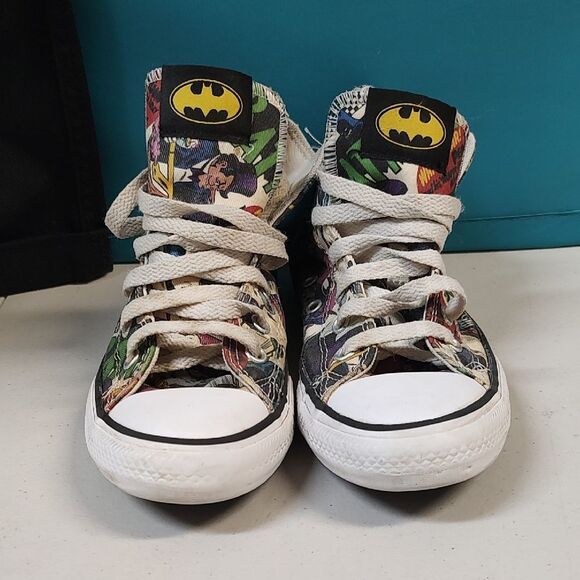 Converse All AllStar Batman Kids Size 2 High-Top Sneakers - Picture 1 of 7